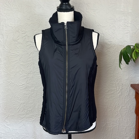 Eileen Fisher Boiled Wool Parka Trim Vest - Picture 3 of 13